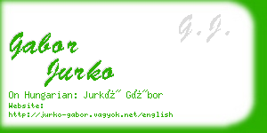 gabor jurko business card